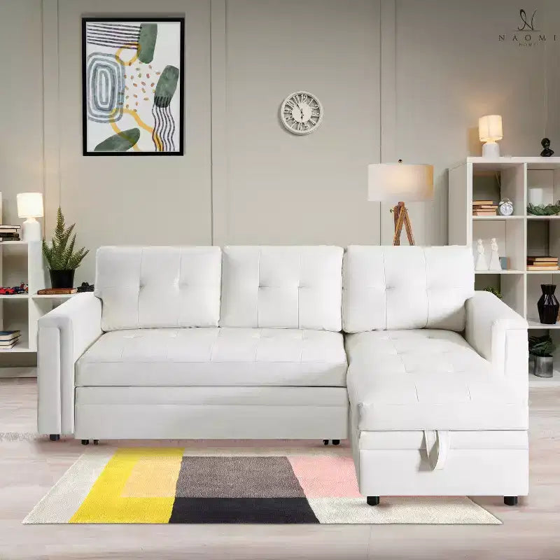 Canapé sectionnel réversible Home Imports Emporium avec chaise longue de rangement et ports USB intégrés pour les salons modernes
