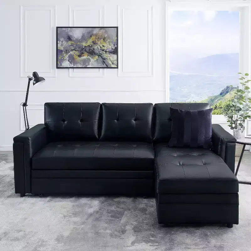 Canapé sectionnel réversible Home Imports Emporium avec chaise longue de rangement et ports USB intégrés pour les salons modernes