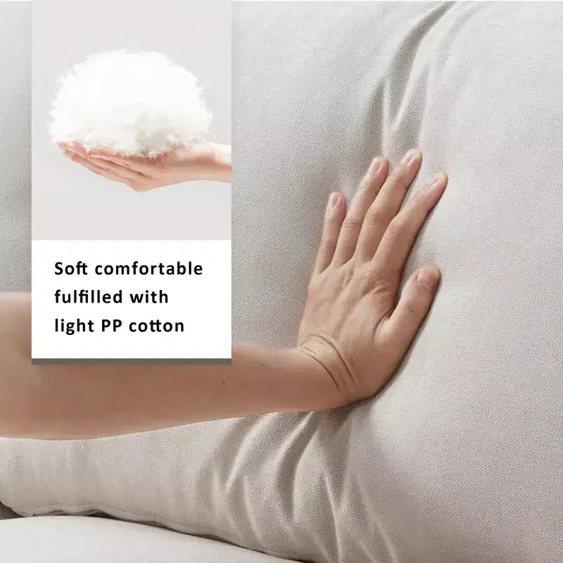 GDFStudio Bruce 101 Canapé sectionnel en forme de L en tissu avec pouf