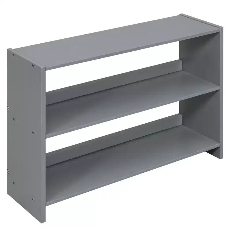 Lit mezzanine bas Whisen de 198 cm (78 po) de long x 99 cm (39 po) de large, format jumeau, avec deux étagères mobiles et une échelle, et une barrière décorative tableau noir