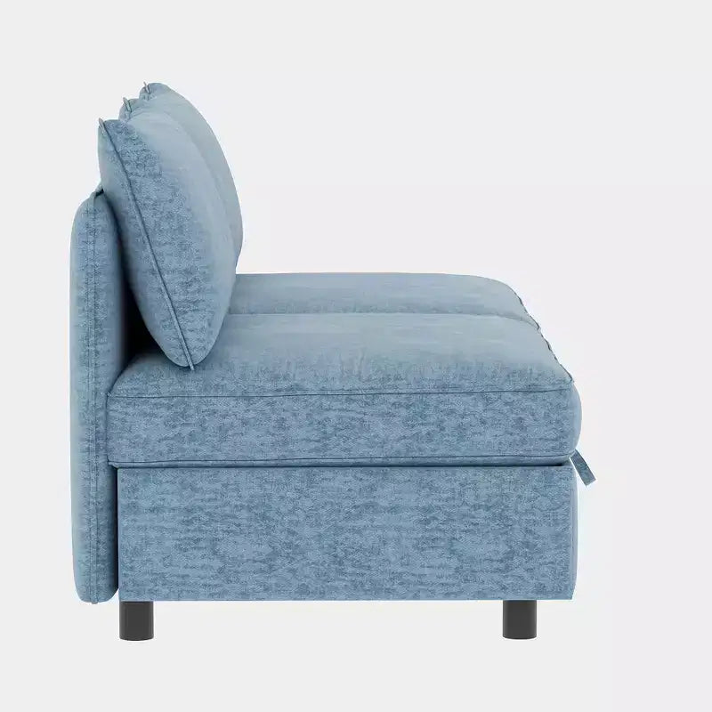 Causeuse de rangement modulable polyvalente Christopher Knight Home Penny 68 avec deux poufs