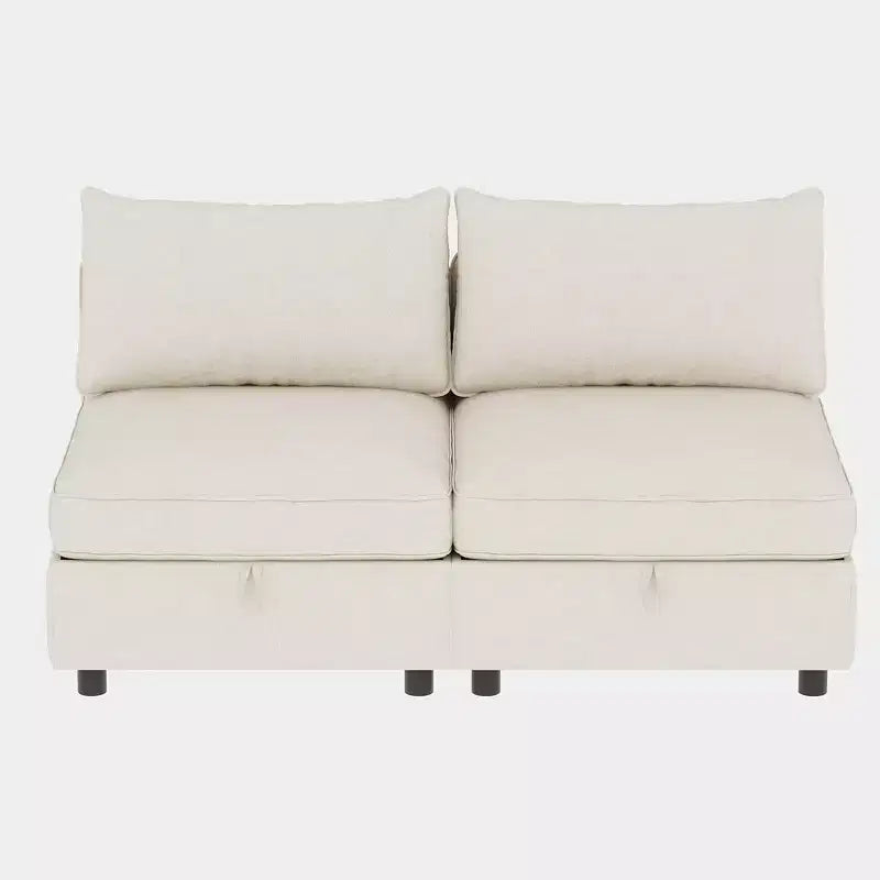 Causeuse de rangement modulable polyvalente Christopher Knight Home Penny 68 avec deux poufs