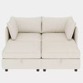 Christopher Knight Home Penny Versatile 68 Modular Storage Loveseat with Two Ottomans
