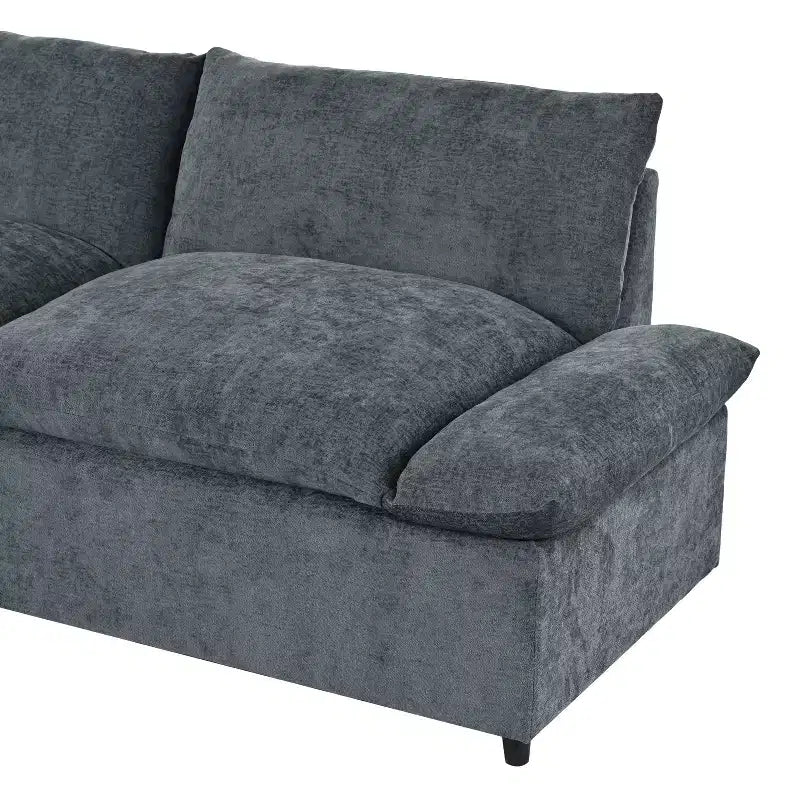 Canapé sectionnel modulaire rembourré Christopher Knight Home Jovie 115,5 avec compartiments de rangement cachés, gris
