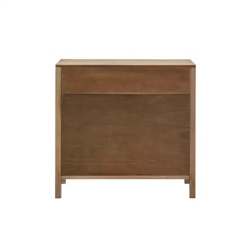 Christopher Knight Home Benjamin, armoire de rangement en bois avec tiroir et étagère, porte en rotin, 87 cm de hauteur