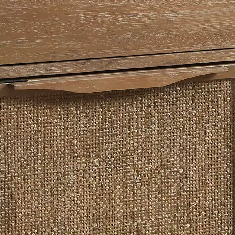 Christopher Knight Home Benjamin, armoire de rangement en bois avec tiroir et étagère, porte en rotin, 87 cm de hauteur