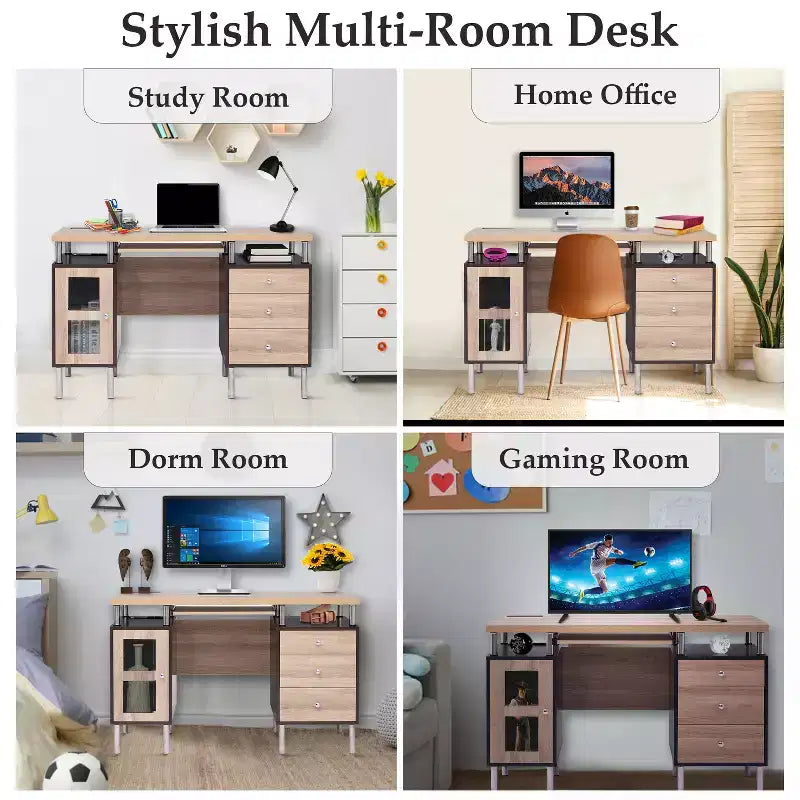 Bureau de secrétariat Home Imports Emporium avec caisson de classement à 3 tiroirs