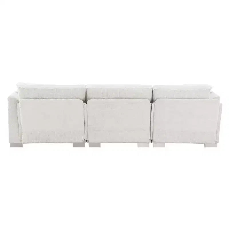 Canapé d'angle surdimensionné Whisen Modern, ensemble de canapé de luxe en forme de L avec méridienne et 2 oreillers