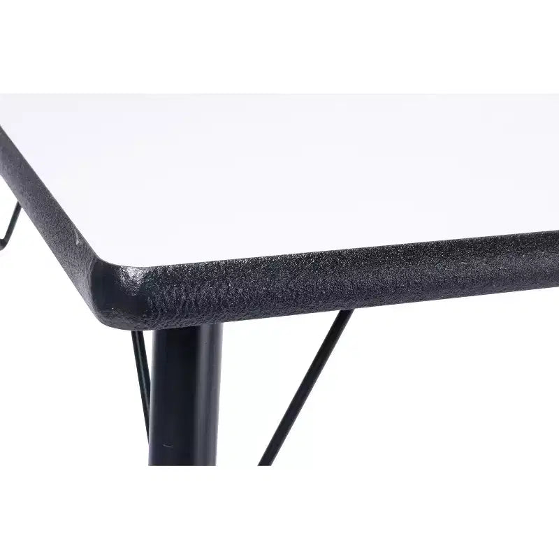 Ensemble table et chaises d'activités Bintiva – Table noire pulvérisée 24x48 avec pieds réglables et 4 chaises de classe ZUUL bleues de 14 po