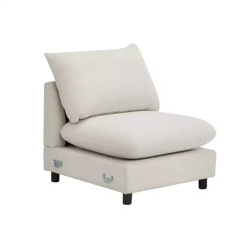 Canapé d'angle rembourré moderne 3 places Christopher Knight Home Acker 99,5, blanc