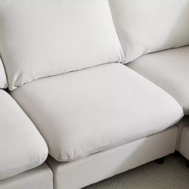 Canapé d'angle rembourré moderne 3 places Christopher Knight Home Acker 99,5, blanc