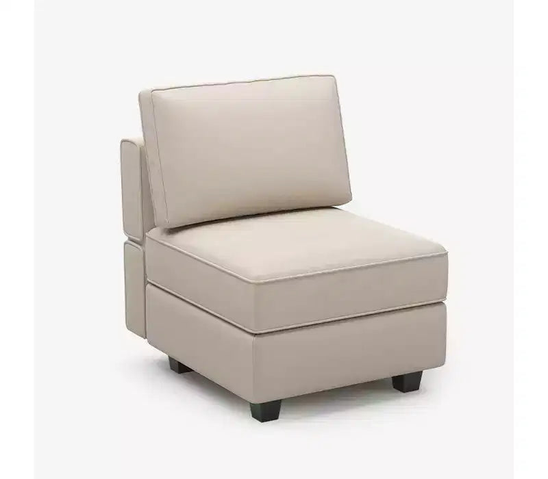 Canapé modulaire en velours Belffin avec coffre de rangement (6 assises + 6 accoudoirs)