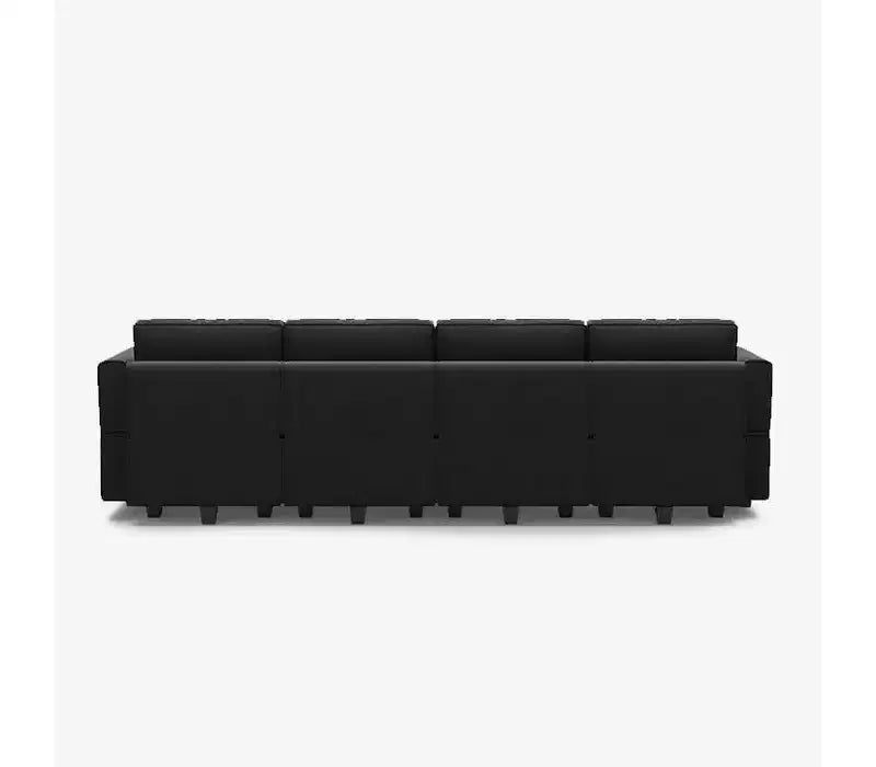 Canapé modulaire en velours Belffin avec coffre de rangement (6 assises + 6 accoudoirs)