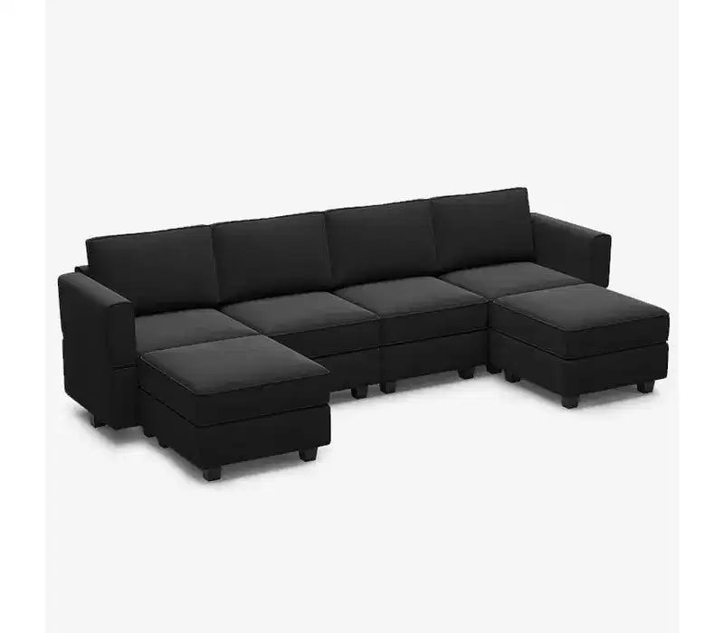 Belffin Modular Velvet Sofa with Storage Seat (6 Seats + 6 Sides)