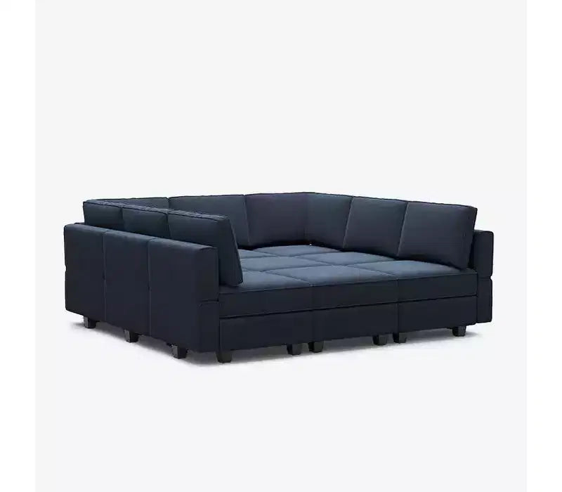 Canapé-lit modulaire Belffin en velours avec rangement (9 assises + 9 côtés)