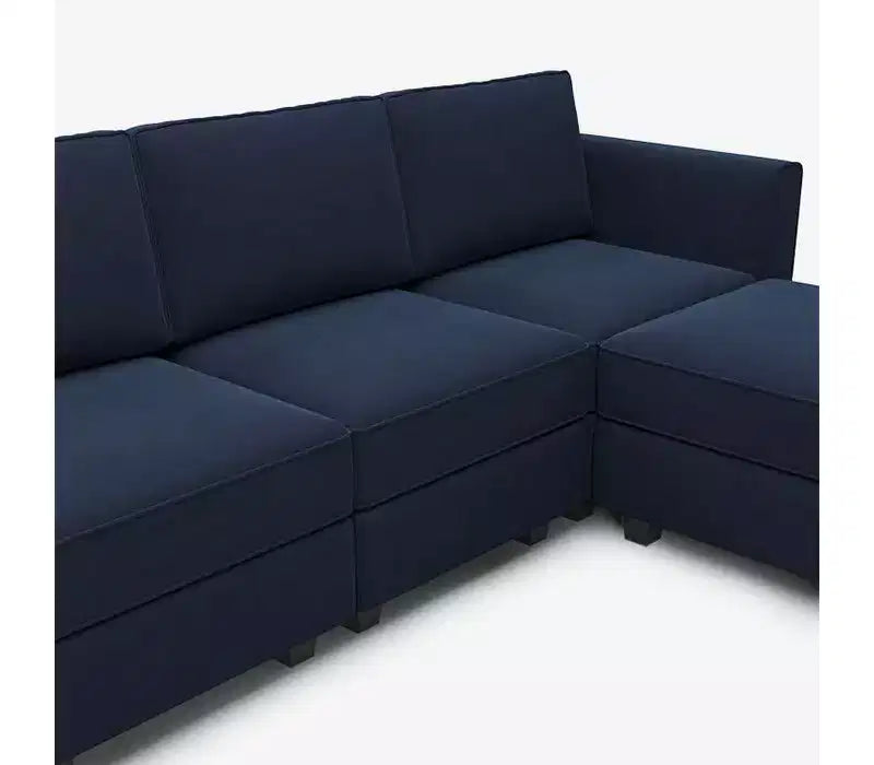 Canapé-lit modulaire Belffin en velours avec rangement (9 assises + 9 côtés)