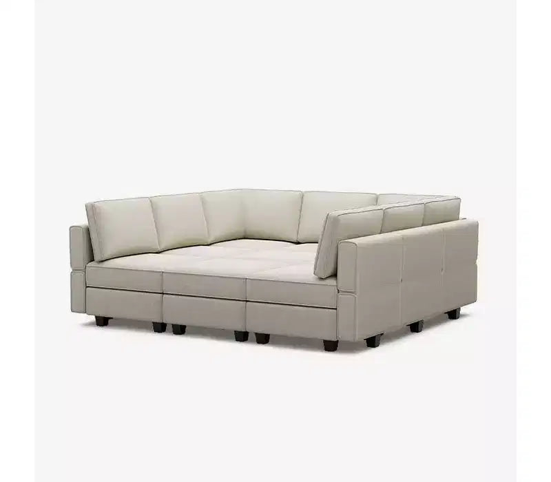 Canapé-lit modulaire Belffin en velours avec rangement (9 assises + 9 côtés)