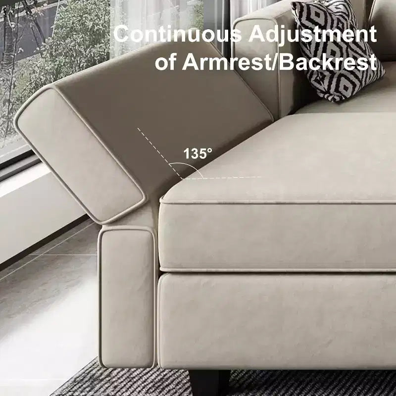 Belffin Paire d'accoudoirs modulaires en velours