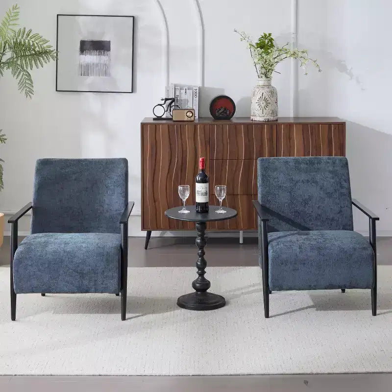 Christopher Knight Home Arnold, fauteuil club moderne en fer tapissé (lot de 2)