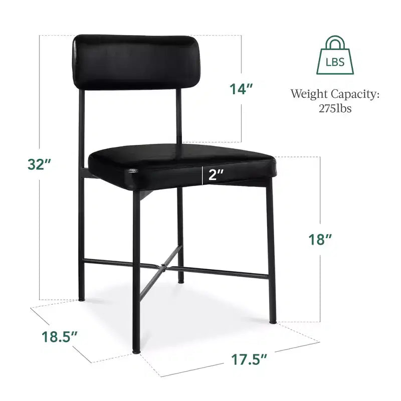 Chaise de salle à manger en similicuir (lot de 2) de Best Choice Products, hauteur standard avec cadre en métal