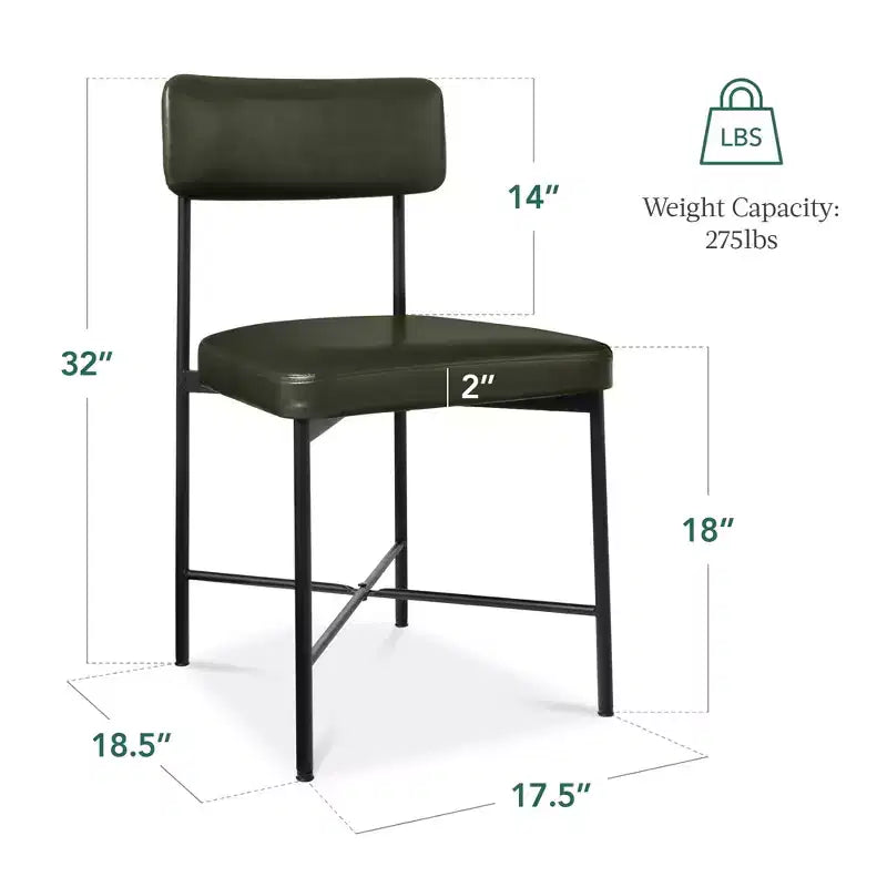 Chaise de salle à manger en similicuir (lot de 2) de Best Choice Products, hauteur standard avec cadre en métal