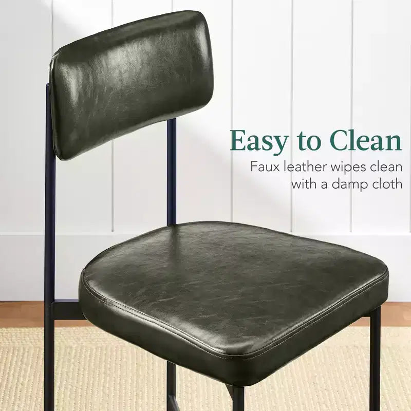 Chaise de salle à manger en similicuir (lot de 2) de Best Choice Products, hauteur standard avec cadre en métal