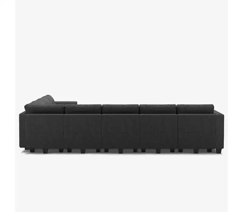 Canapé modulable Belffin Weave avec siège de rangement et pouf (9 places + 11 côtés)