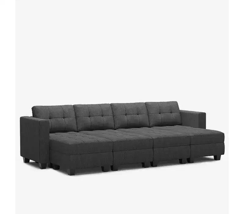 Canapé-lit modulaire Belffin Weave avec rangement (8 places + 6 côtés)