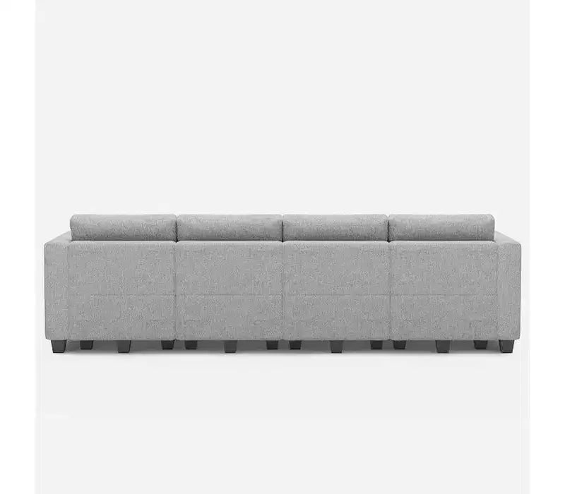 Canapé-lit modulaire Belffin Weave avec rangement (8 places + 6 côtés)