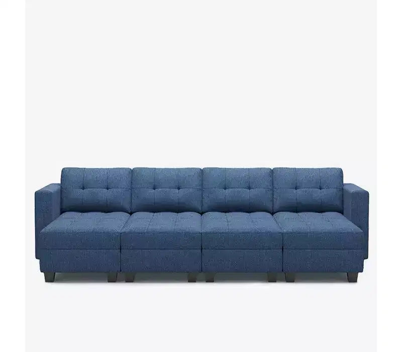 Canapé-lit modulaire Belffin Weave avec rangement (8 places + 6 côtés)