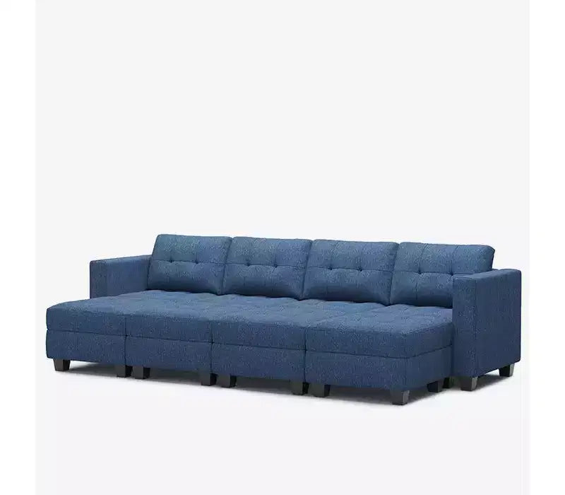 Canapé-lit modulaire Belffin Weave avec rangement (8 places + 6 côtés)