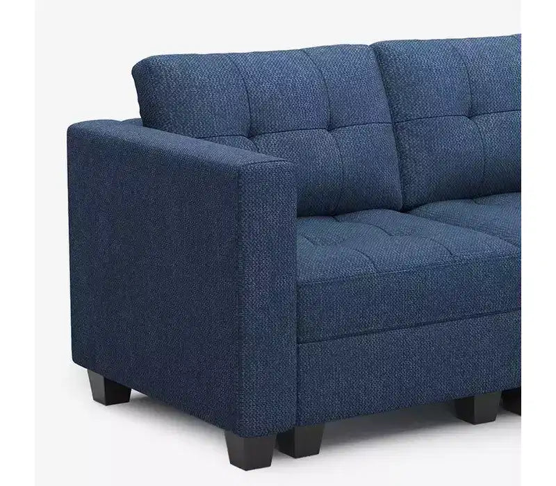 Canapé-lit modulaire Belffin Weave avec rangement (8 places + 6 côtés)