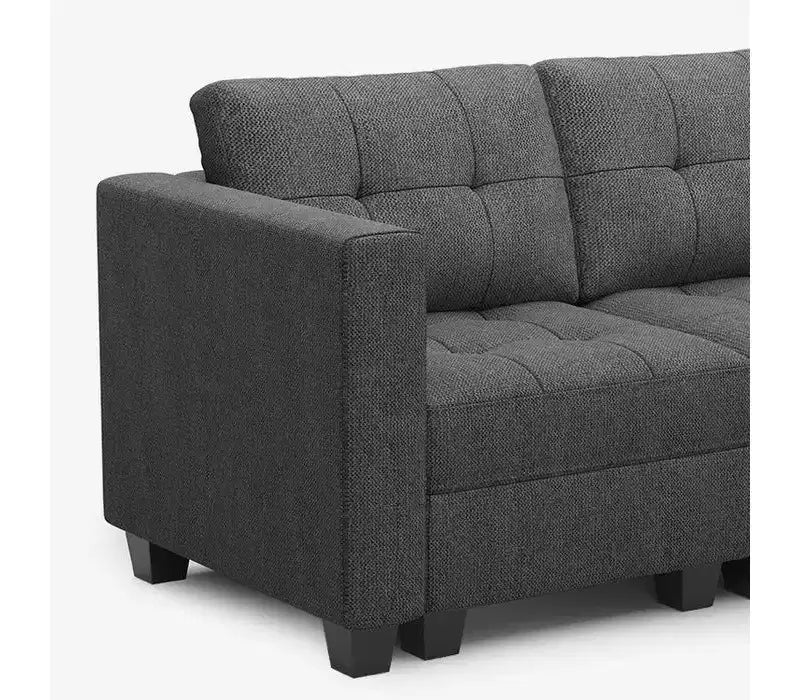 Canapé Modulable Belffin en Tissu avec Rangement (5 Places + 5 Côtés)