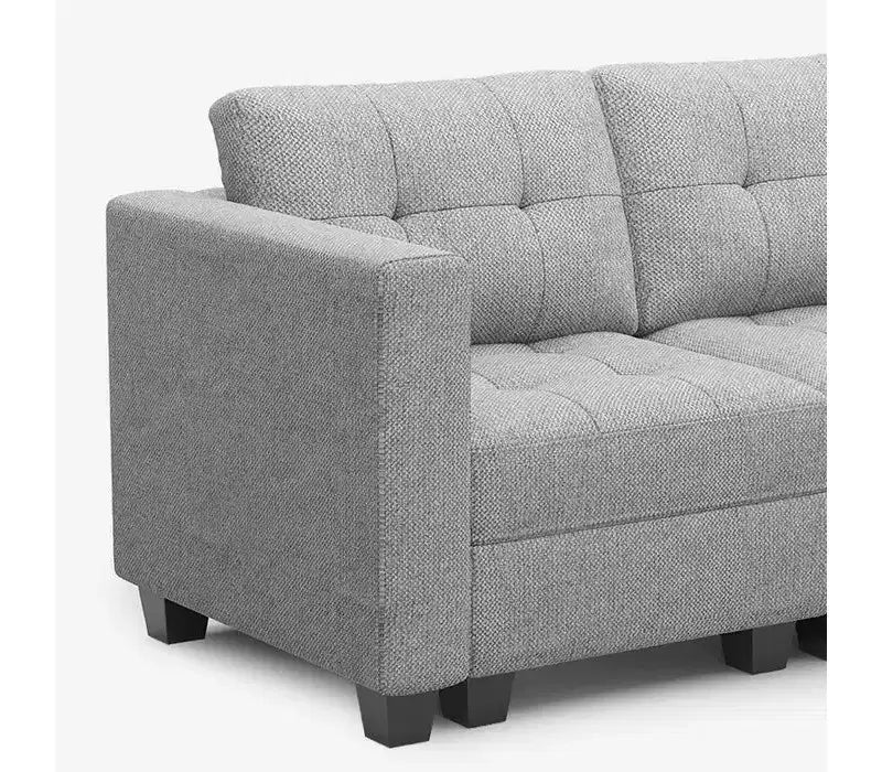 Canapé Modulable Belffin en Tissu avec Rangement (5 Places + 5 Côtés)