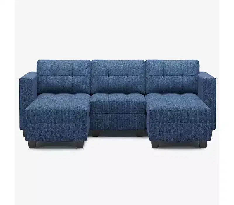 Canapé Modulable Belffin en Tissu avec Rangement (5 Places + 5 Côtés)