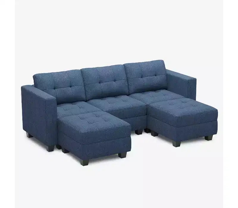 Belffin Modular Weave Sofa with Storage Seat (5 Seats + 5 Sides)