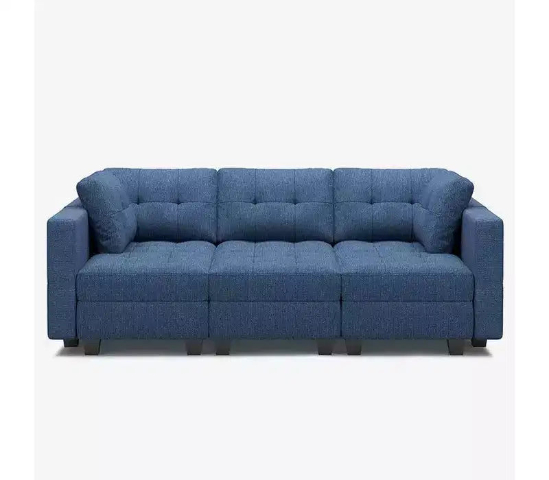 Canapé-lit modulaire Belffin Weave avec siège de rangement (6 places + 7 côtés)