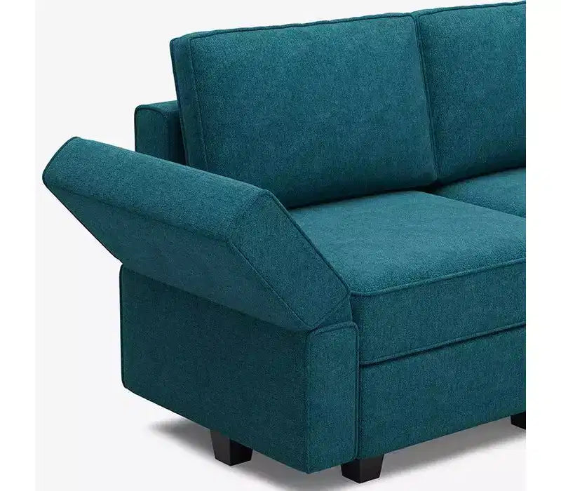 Canapé-lit modulaire Belffin Terry avec siège de rangement (9 places + 7 accoudoirs)