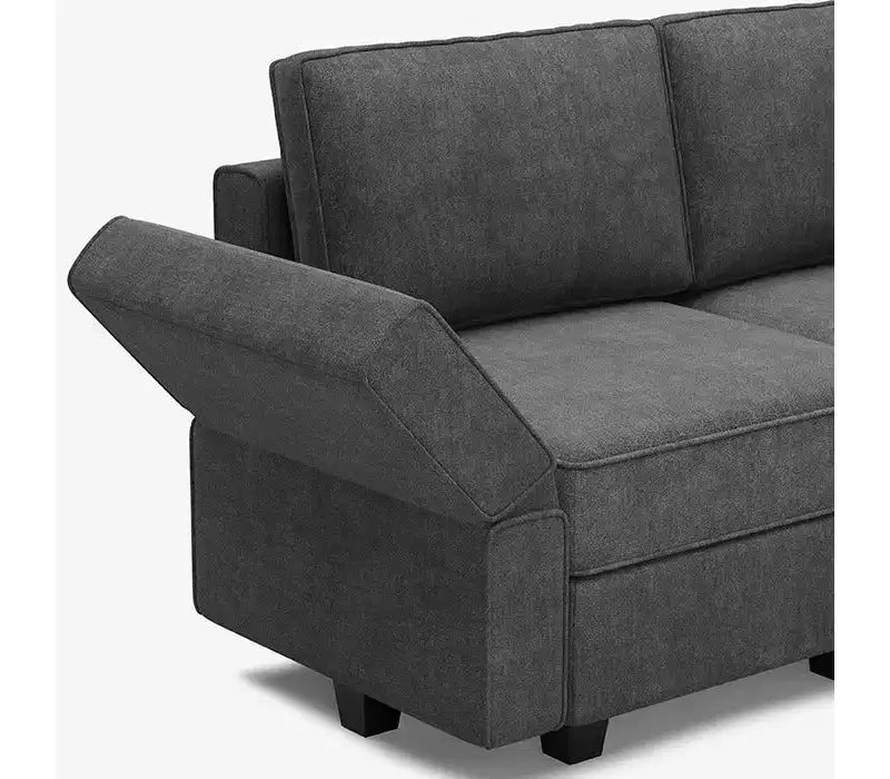 Canapé-lit modulaire Belffin Terry avec siège de rangement (9 places + 7 accoudoirs)