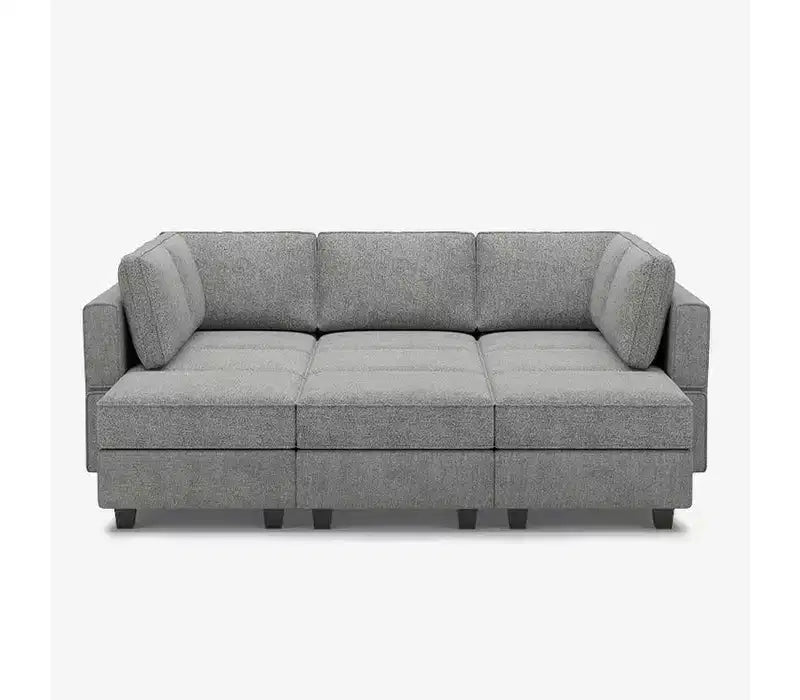 Canapé-lit modulaire Belffin Terry avec siège de rangement (9 places + 7 accoudoirs)