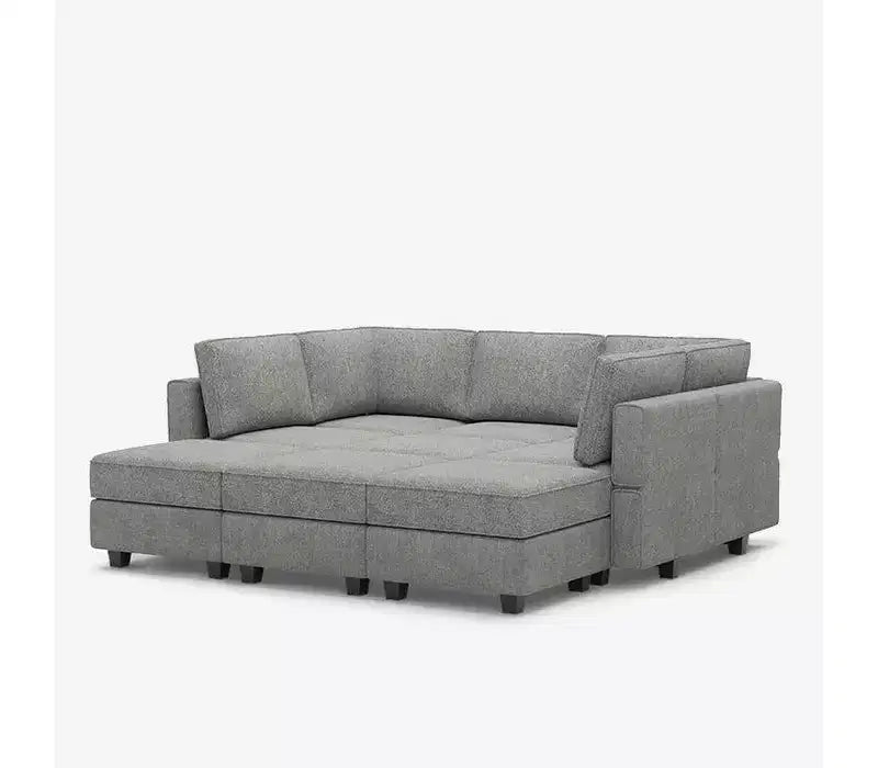 Canapé-lit modulaire Belffin Terry avec siège de rangement (9 places + 7 accoudoirs)
