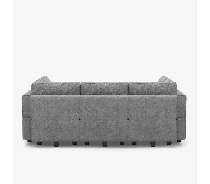 Canapé-lit modulaire Belffin Terry avec siège de rangement (9 places + 7 accoudoirs)