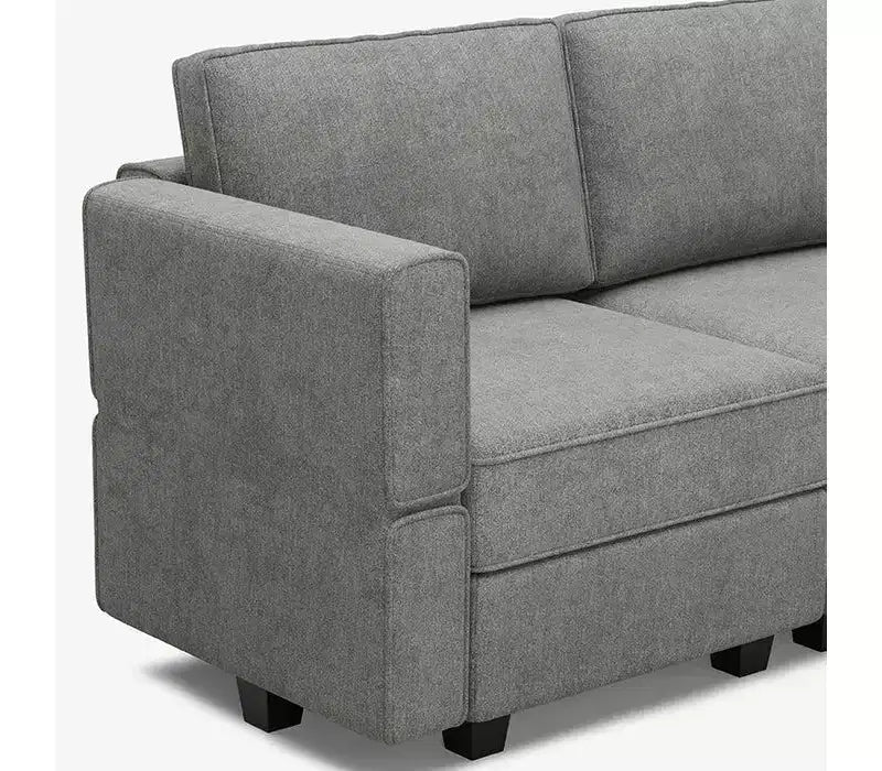 Canapé-lit modulaire Belffin Terry avec siège de rangement (9 places + 7 accoudoirs)