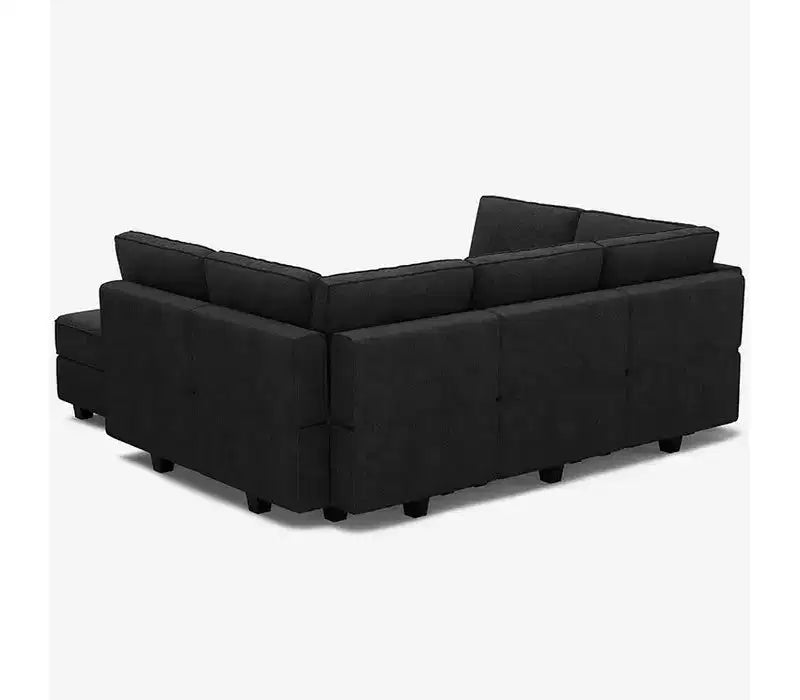 Canapé-lit modulaire Belffin Terry avec siège de rangement (9 places + 7 accoudoirs)