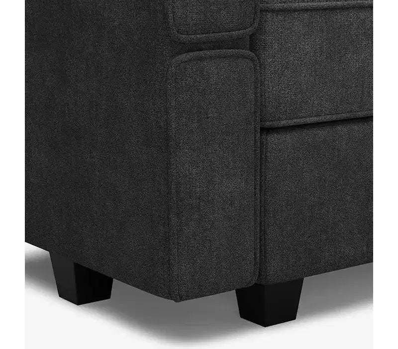 Canapé-lit modulaire Belffin Terry avec siège de rangement (9 places + 7 accoudoirs)