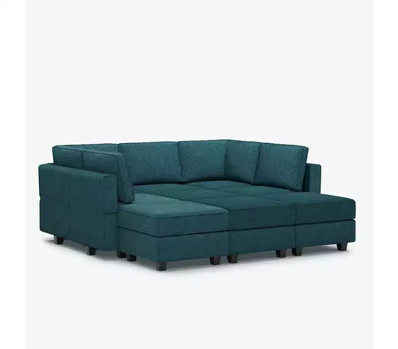 Canapé-lit modulaire Belffin Terry avec siège de rangement (9 places + 7 accoudoirs)