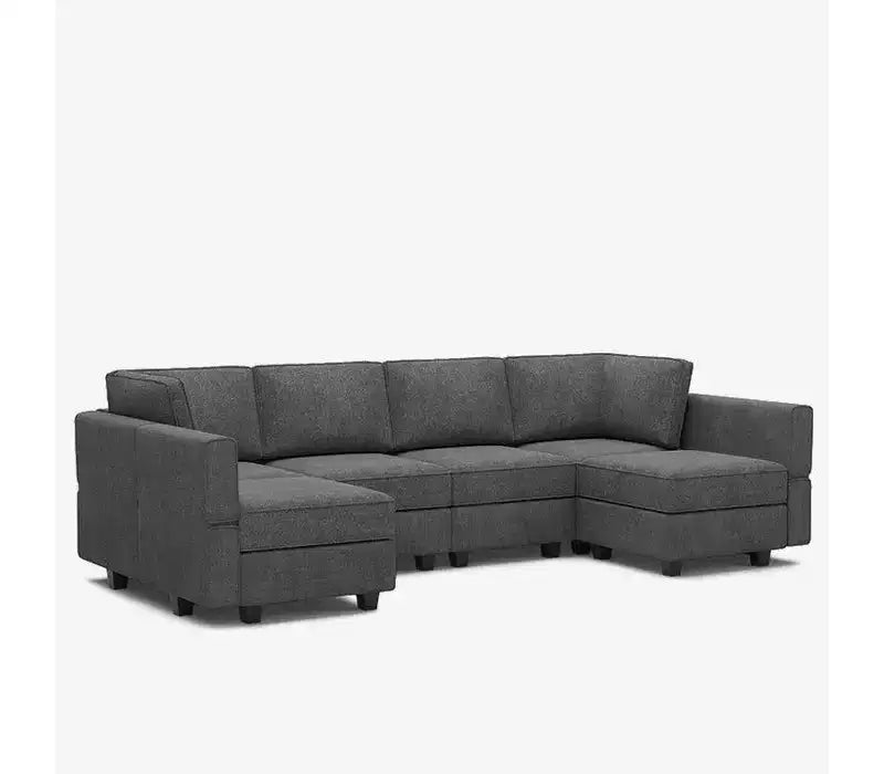 Canapé modulable Belffin Terry avec rangement intégré (6 places + 8 côtés)