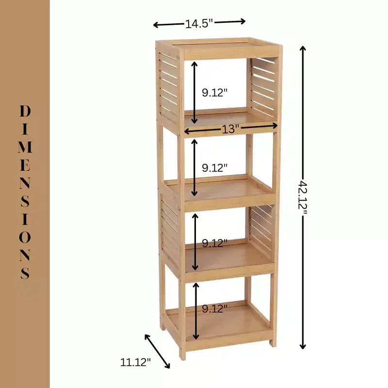 Meuble de rangement à étagères ouvertes Evideco French Home Goods, design ventilé, naturel - Collection Trinidad