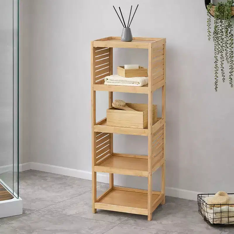 Meuble de rangement à étagères ouvertes Evideco French Home Goods, design ventilé, naturel - Collection Trinidad