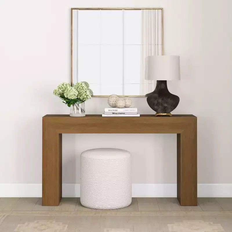 Console table Plank+Beam Grand, 56 po, en bois massif, moderne, pour canapé, table d'entrée pour couloir, derrière le canapé, salon, foyer